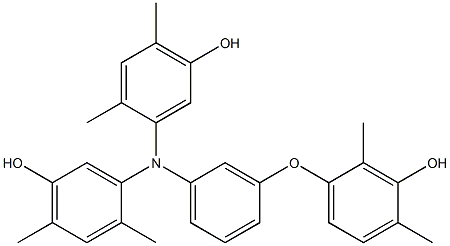 N,N-Bis(5-hydroxy-2,4-dimethylphenyl)-3-(3-hydroxy-2,4-dimethylphenoxy)benzenamine Struktur