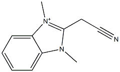 2-Cyanomethyl-1,3-dimethyl-1H-benzimidazol-3-ium Struktur