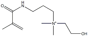 N-(2-Hydroxyethyl)-N,N-dimethyl-3-[(2-methyl-1-oxo-2-propenyl)amino]-1-propanaminium Struktur