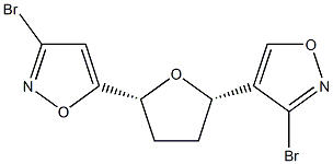 (2S,5R)-Tetrahydro-2-(3-bromoisoxazol-4-yl)-5-(3-bromoisoxazol-5-yl)furan Struktur