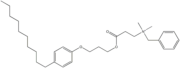 N,N-Dimethyl-N-benzyl-N-[2-[[3-(4-decylphenyloxy)propyl]oxycarbonyl]ethyl]aminium Struktur