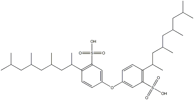 3,3'-Oxybis[6-(1,3,5,7-tetramethyloctyl)benzenesulfonic acid] Struktur