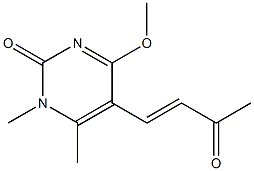 5-(3-Oxo-1-butenyl)-4-methoxy-1,6-dimethylpyrimidin-2(1H)-one Struktur