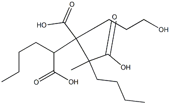 Butane-1,2,3-tricarboxylic acid 2-(3-hydroxypropyl)1,3-dibutyl ester Struktur