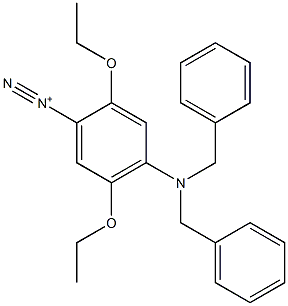 4-[Bis(phenylmethyl)amino]-2,5-diethoxybenzenediazonium Struktur