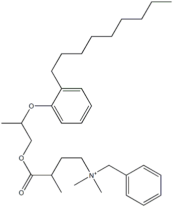 N,N-Dimethyl-N-benzyl-N-[3-[[2-(2-nonylphenyloxy)propyl]oxycarbonyl]butyl]aminium Struktur