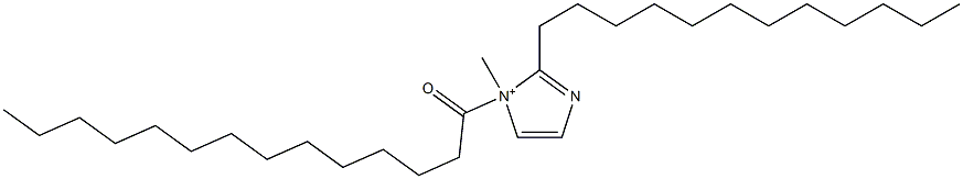 2-Dodecyl-1-methyl-1-tetradecanoyl-1H-imidazol-1-ium Struktur