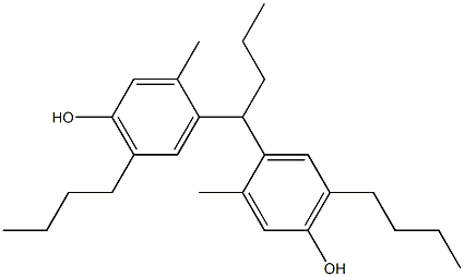 4,4'-Butylidenebis(3-methyl-6-butylphenol) Struktur