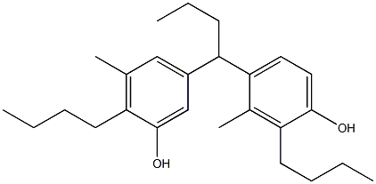 4,5'-Butylidenebis(2-butyl-3-methylphenol) Struktur