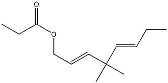 Propionic acid 4,4-dimethyl-2,5-octadienyl ester Struktur