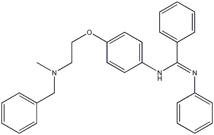 N-[4-[2-[Benzyl(methyl)amino]ethoxy]phenyl]-N'-phenylbenzamidine Struktur