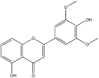 4',5-Dihydroxy-3',5'-dimethoxyflavone Struktur