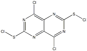 4,8-Dichloro-2,6-bis(chlorothio)pyrimido[5,4-d]pyrimidine Struktur