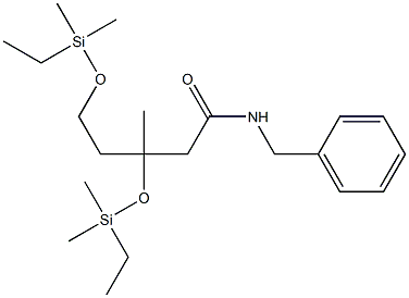 N-Benzyl-3,5-di(ethyldimethylsilyloxy)-3-methylpentanamide Struktur