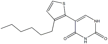 5-(3-Hexylthiophen-2-yl)uracil Struktur