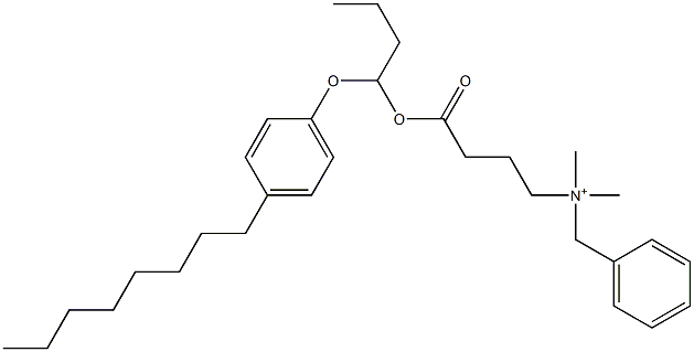 N,N-Dimethyl-N-benzyl-N-[3-[[1-(4-octylphenyloxy)butyl]oxycarbonyl]propyl]aminium Struktur