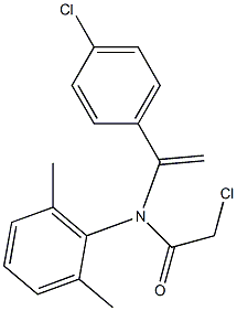 N-[1-(4-Chlorophenyl)vinyl]-N-(2,6-dimethylphenyl)-2-chloroacetamide Struktur