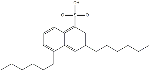 3,5-Dihexyl-1-naphthalenesulfonic acid Struktur