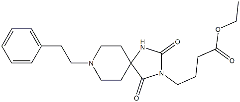 8-Phenethyl-3-[4-ethoxy-4-oxobutyl]-1,3,8-triazaspiro[4.5]decane-2,4-dione Struktur