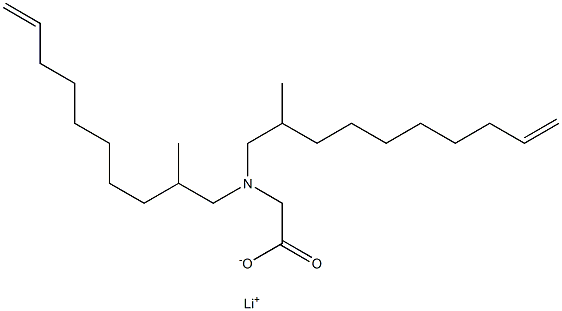 N,N-Bis(2-methyl-9-decenyl)aminoacetic acid lithium salt Struktur