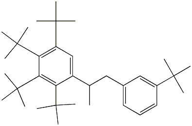 2-(2,3,4,5-Tetra-tert-butylphenyl)-1-(3-tert-butylphenyl)propane Struktur