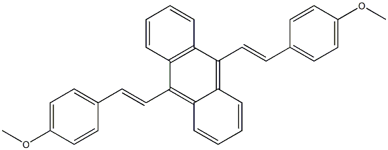 9,10-Bis[(E)-2-(4-methoxyphenyl)ethenyl]anthracene Struktur