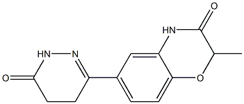 6-[(1,4,5,6-Tetrahydro-6-oxopyridazin)-3-yl]-2-methyl-4H-1,4-benzoxazin-3(2H)-one Struktur