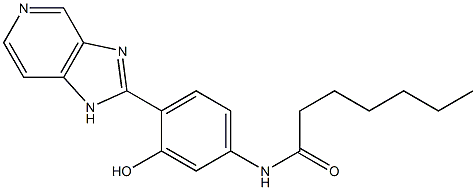 N-[3-Hydroxy-4-[1H-imidazo[4,5-c]pyridin-2-yl]phenyl]heptanamide Struktur