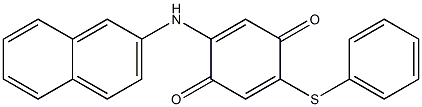 5-(2-Naphtylamino)-2-phenylthio-1,4-benzoquinone Struktur