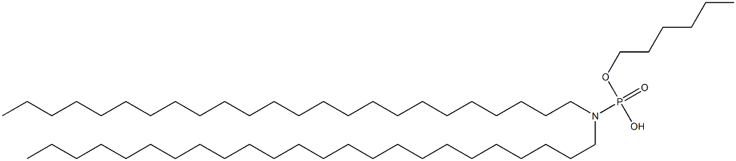 N,N-Ditetracosylamidophosphoric acid hydrogen hexyl ester Struktur