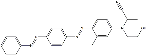 N-(2-Hydroxyethyl)-N-(1-cyanoethyl)-3-methyl-4-[[4-(phenylazo)phenyl]azo]phenylamine Struktur