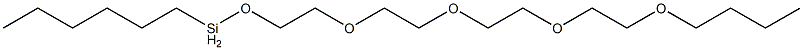 Hexyl[2-[2-[2-(2-butoxyethoxy)ethoxy]ethoxy]ethoxy]silane Struktur