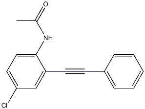 N-[4-Chloro-2-(phenylethynyl)phenyl]acetamide Struktur