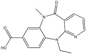 11-Ethyl-6,11-dihydro-6-methyl-5-oxo-5H-pyrido[2,3-b][1,5]benzodiazepine-8-carboxylic acid Struktur