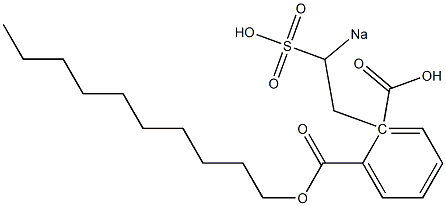 Phthalic acid 1-decyl 2-(2-sodiosulfoethyl) ester Struktur