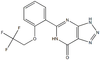 5-[2-(2,2,2-Trifluoroethoxy)phenyl]-3H-1,2,3-triazolo[4,5-d]pyrimidin-7(6H)-one Struktur