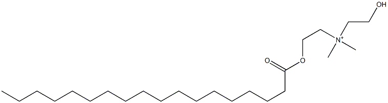 N-(2-Hydroxyethyl)-N,N-dimethyl-2-[(1-oxooctadecyl)oxy]ethanaminium Struktur