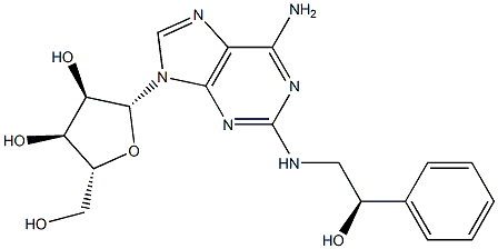 2-[(R)-2-Hydroxy-2-phenylethylamino]adenosine Struktur