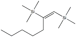 (E)-1,2-Bis(trimethylsilyl)-1-pentylethene Struktur