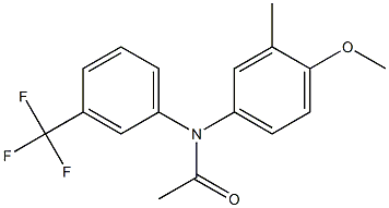 N-[m-(Trifluoromethyl)phenyl]-N-(4-methoxy-3-methylphenyl)acetamide Struktur