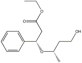 (S)-3-Phenyl-3-[(S)-1-methyl-3-hydroxypropoxy]propionic acid ethyl ester Struktur