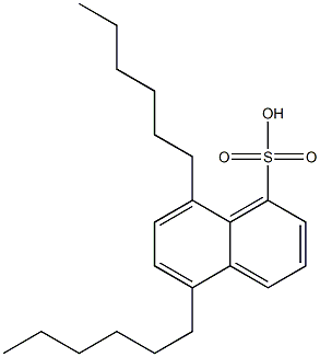 5,8-Dihexyl-1-naphthalenesulfonic acid Struktur