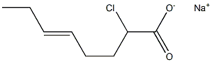 2-Chloro-5-octenoic acid sodium salt Struktur