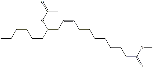 (9Z)-12-(Acetyloxy)-9-octadecenoic acid methyl ester Struktur