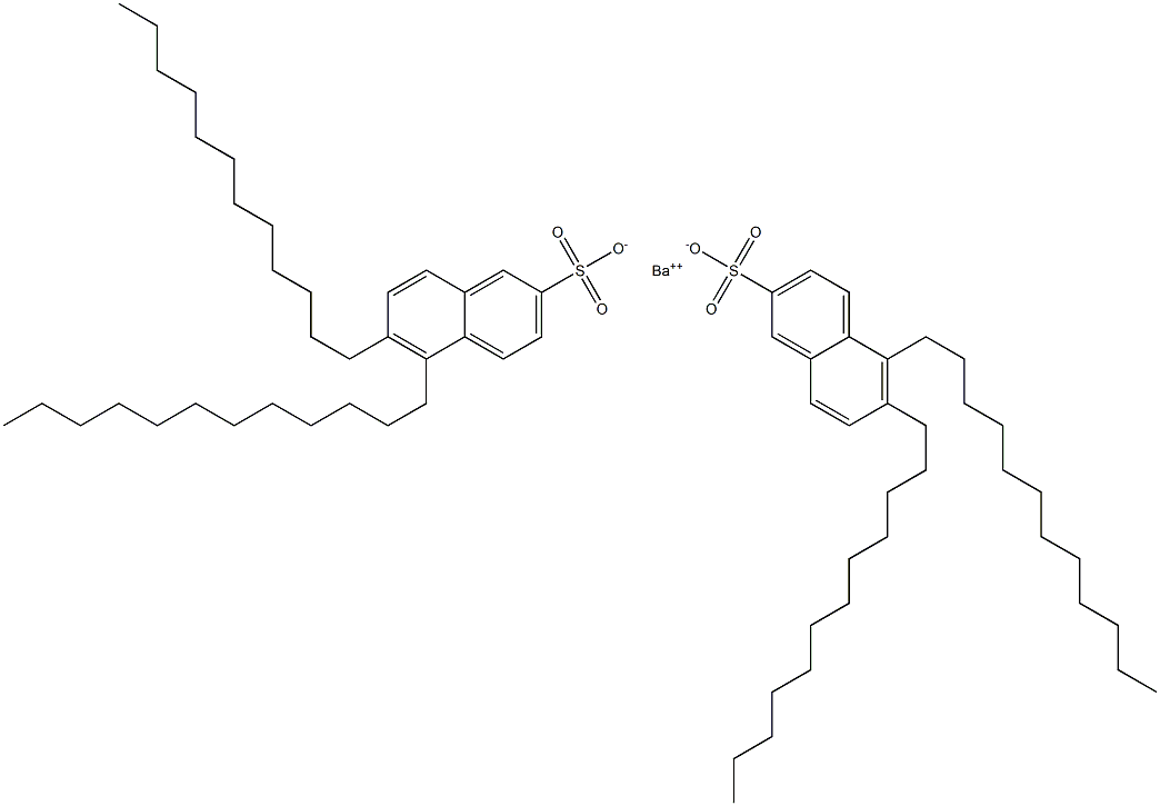 Bis(5,6-didodecyl-2-naphthalenesulfonic acid)barium salt Struktur