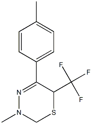 3,6-Dihydro-3-methyl-5-(p-tolyl)-6-trifluoromethyl-2H-1,3,4-thiadiazine Struktur