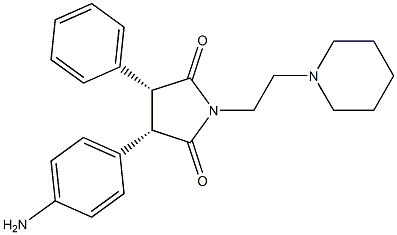 (3S,4R)-3-(4-Aminophenyl)-4-phenyl-1-(2-piperidinoethyl)pyrrolidine-2,5-dione Struktur