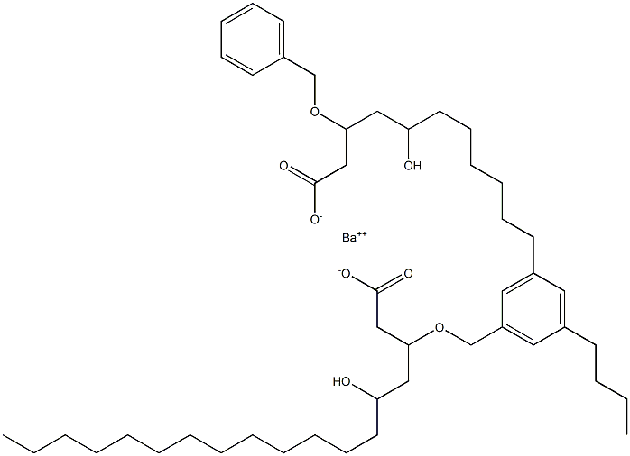 Bis(3-benzyloxy-5-hydroxystearic acid)barium salt Struktur