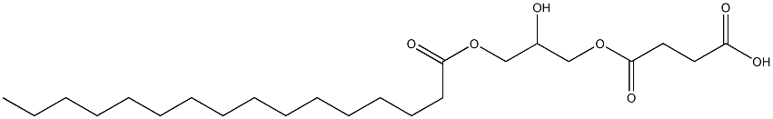 Succinic acid hydrogen 1-[2-hydroxy-3-(palmitoyloxy)propyl] ester Struktur