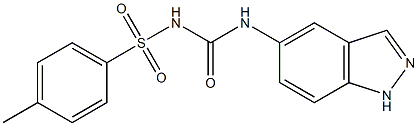 1-(1H-Indazol-5-yl)-3-(4-methylphenylsulfonyl)urea Struktur